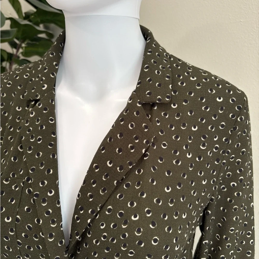 Nasty Gal Long Sleeve Collared Wide Leg Jumpsuit Size 8 Dot Patterned One Piece - Picture 3 of 12